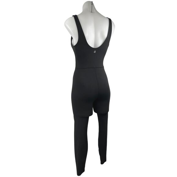 WeWoreWhat Black Sleeveless Activewear Yoga One Piece Bodysuit Jumpsuit Romper S - Picture 3 of 5